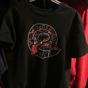 Ss17 supreme joe roberts swirl tee black